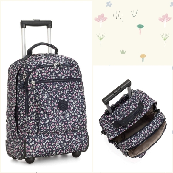 Kipling Sanaa Large Rolling Backpack Floral Rush - Picture 1 of 16